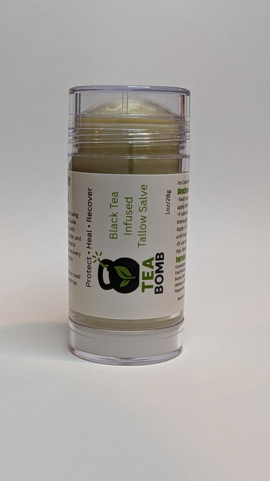 Tea Bomb- Tea Infused Solid Tallow Salve Stick